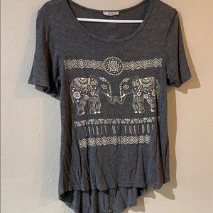 French Pastry Tee/ Elephant Design/ Worn